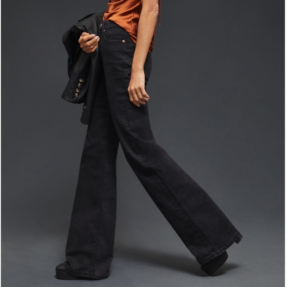 Anthropologie Black Flare & Wide Leg Jeans